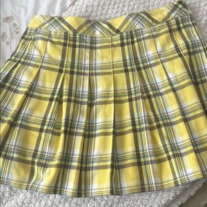 Mamba  jeans Yellow Plaid Women's Skirt
